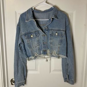Blue denim jean jacket some SMALL